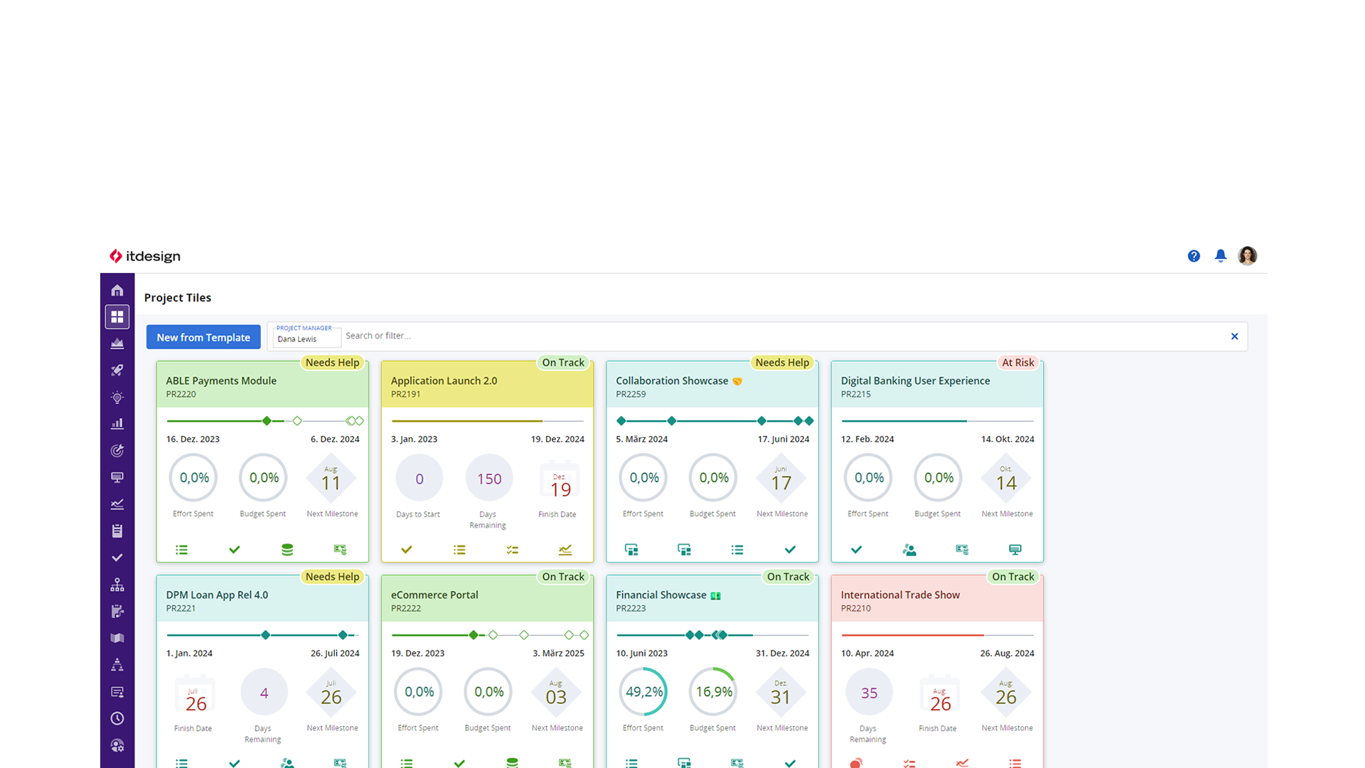 Screenshot aus der Projektportfoliomanagement-Software Clarity